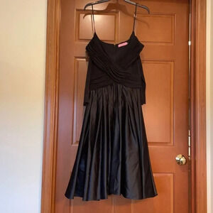 Eliza J off the shoulder black evening dress